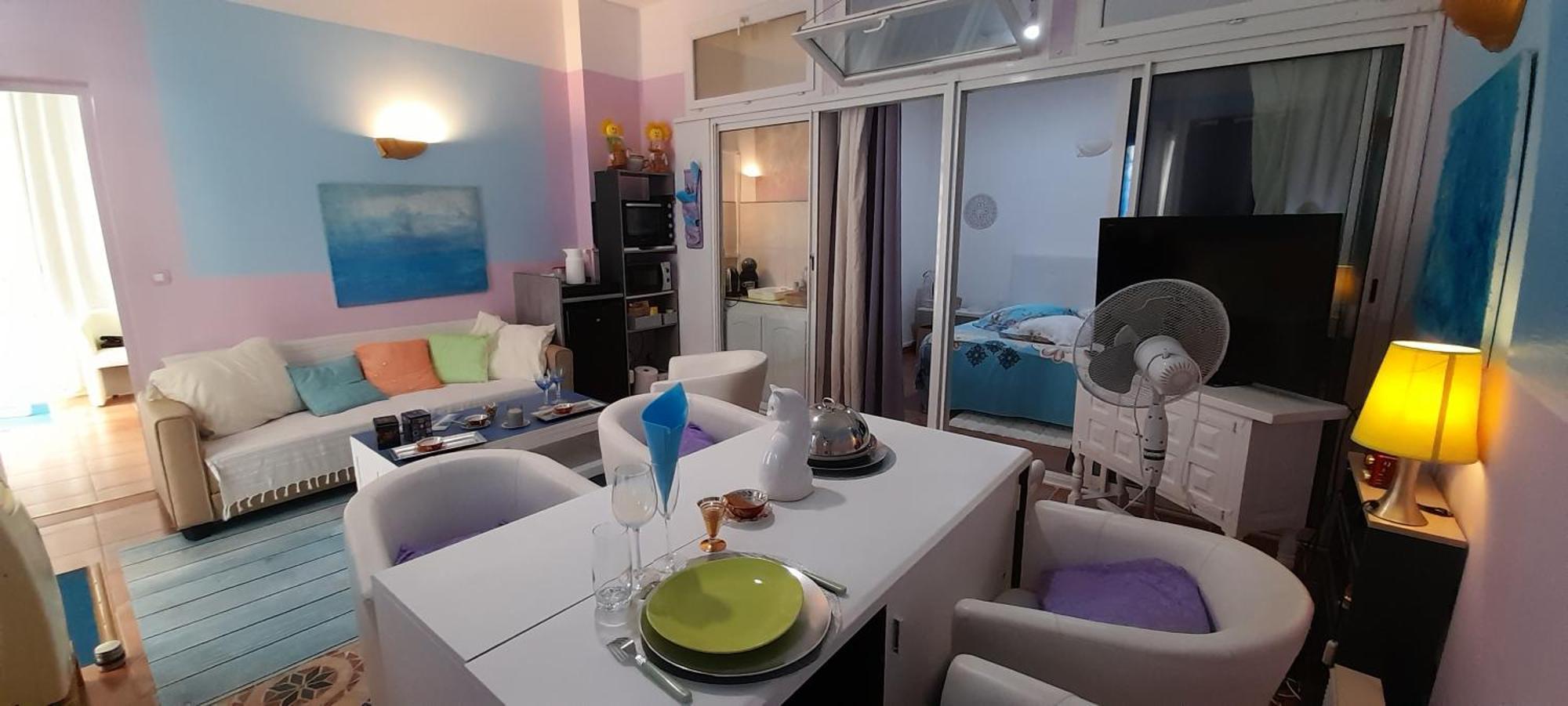 Nice Beau 2 Pieces Atypique-Original 200 M Mer, Promenade Des Anglais, Negresco Bagian luar foto